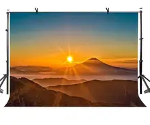 7x5ft Sunset Backdrop Sunset and Rolling Mountain Photographic Background and Studio Photography Backdrop Props 7x5ft Sunset Backdrop Sunset and Rolling Mountain Photographic Background and Studio Photography Backdrop Props