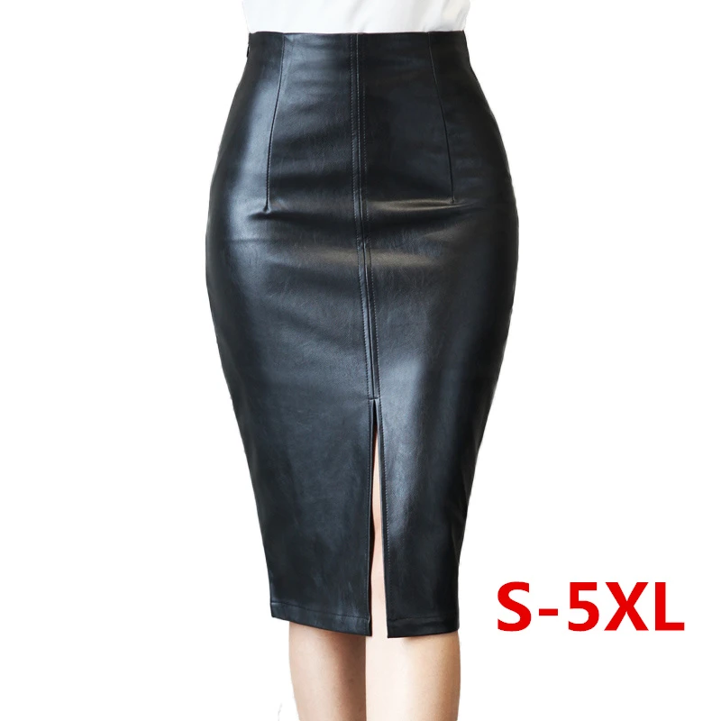 black knee length pencil skirt