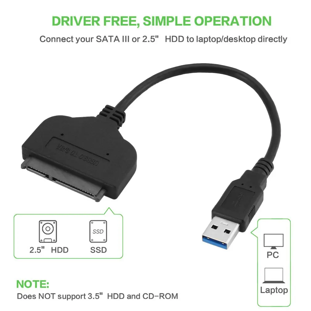 Usb3.0 для Sata7+ 15pin жесткий диск Easy Drive линия 2,5 дюйма Ssd жесткий диск для жесткого диска Sata адаптер кабель