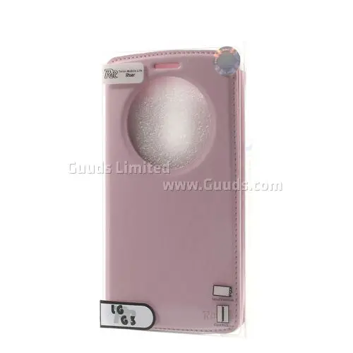 Roar Korea Noble Quick Circle Leather Flip Cover for LG G3 D850 D855 LS990 - Pink