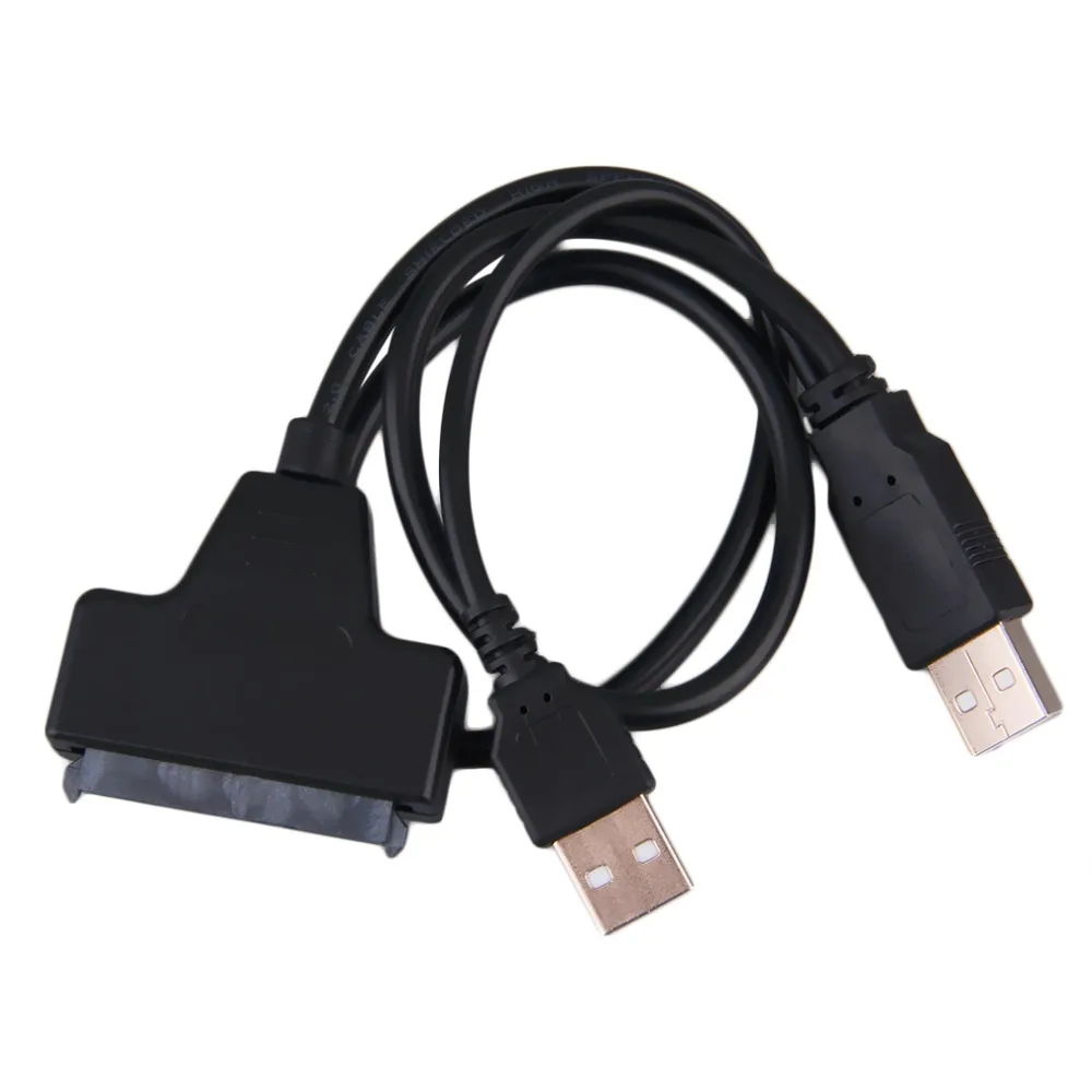 2016 новые USB 2,0 мужчина к SATA 7 + 15 P 22 Pin кабель адаптер для 2,5 "SSD/жесткий диск Прямая доставка