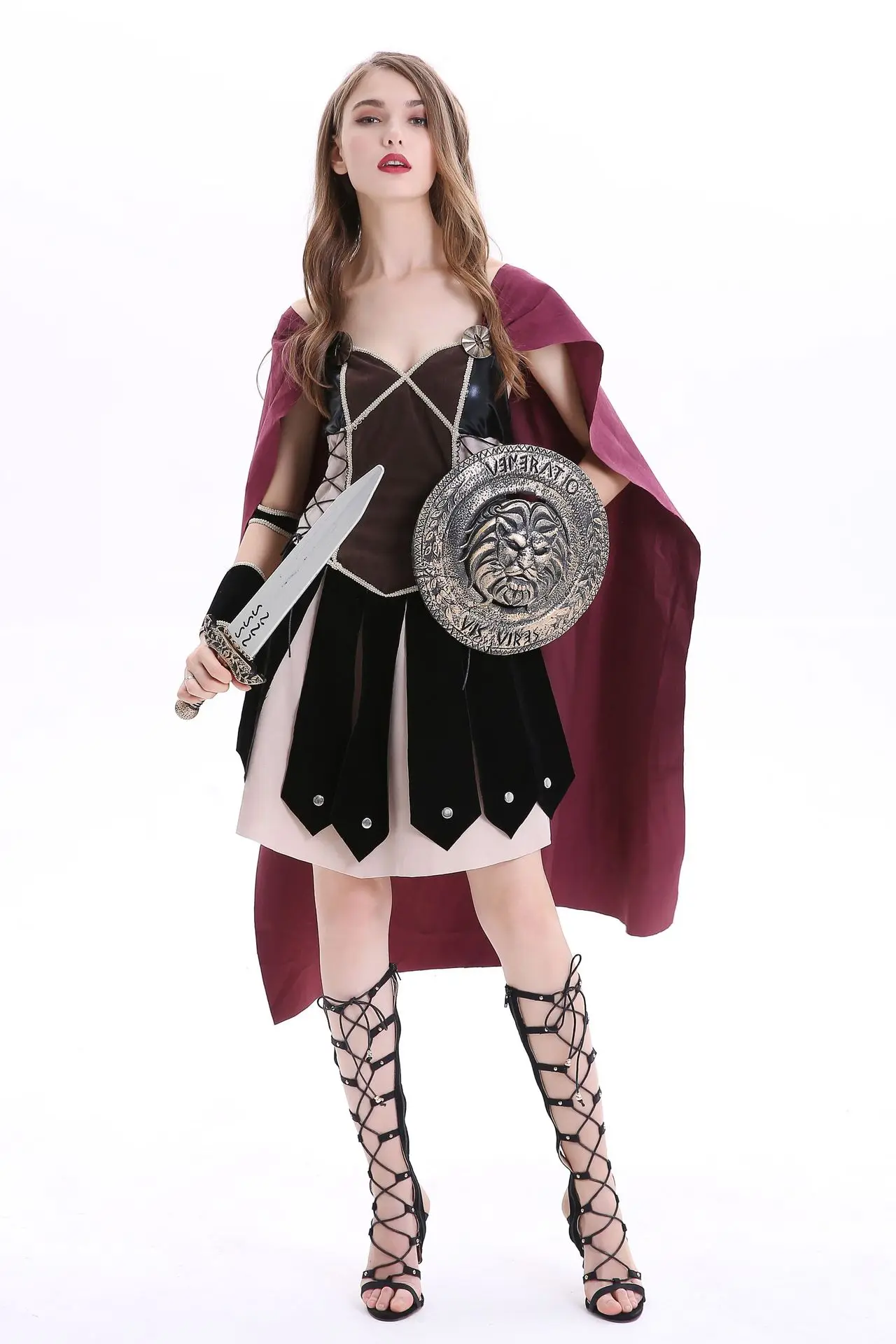 Halloween costume Vikings pirate costume women medieval Dress COS costume Roman warrior Grand Theft Auto character female
