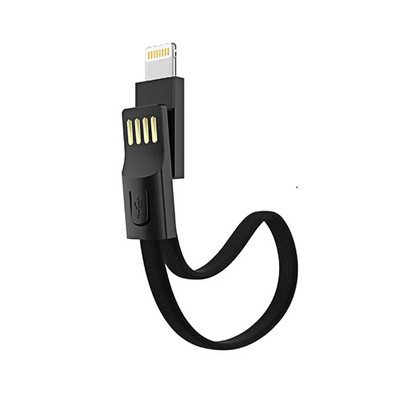 NOHON портативный брелок USB кабель для iPhone 8 pin Micro type C USB кабель для быстрой зарядки для huawei sony htc кабели для мобильных телефонов - Цвет: Black For 8Pin