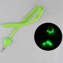 Practical LED Night Luminous Oval Light Employee Card Hanging Rope ID Name Badge Holder Lanyard 2016 new aluminium alloy employee worker id card holder with lanyard