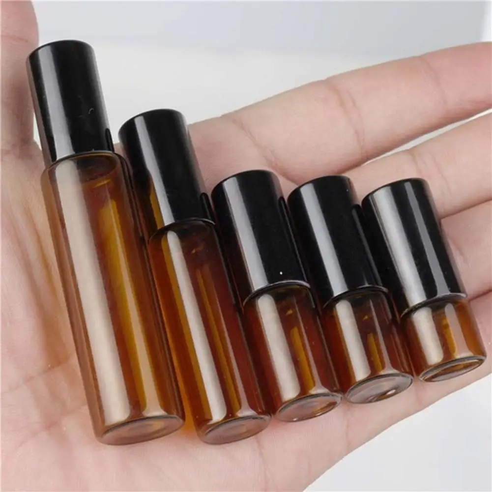 

5Pcs Roll On Roller Essential Oil Bottles Refillable Perfume Makeup Containers storage tool