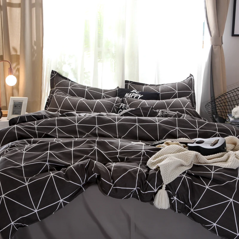 أفضل. WENSD عالية الصف المنزل غرفة نوم الفراش مجموعات الدافئة نسيج قطني ناعم جدا 3/4 قطعة التوأم/كامل/الملكة/ لحاف سرير الحجم المزدوج مجموعات