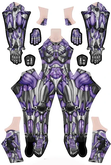 

3D Printed Alita: Battle Angel Alita Berserker Body Suit Lycra Zentai Bodysuit Spandex Halloween Catsuit Custom Made