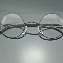 Винтажные круглые черные маленькие пружинные петли Джон Леннон металлические оправы для очков полная оправа Очки для близорукости-125-250-300