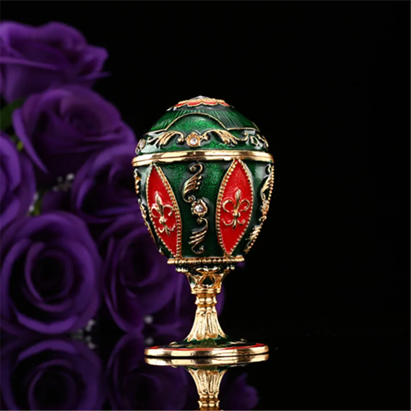 Qifu изделия ручной работы из металла красивый faberge яйцо брелок коробка