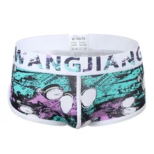 WJ beand сексуальные мужские трусы боксеры шорты homme сексуальные боксеры для мужчин мужские трусы хлопок печати мужские шорты размер XXL