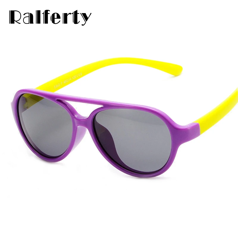 

Ralferty Flexible TR90 Kids Sunglasses Polarized Oval Sun Glasses UV400 Eyewear Accessories Child Girls Boys Goggles Shades 843