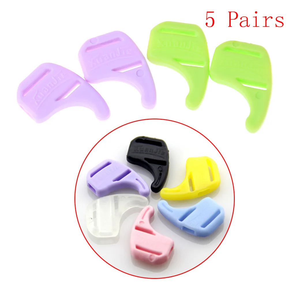 5 Pairs Kids Silicone Reading Eye Glasses Sunglasses  Tip Ear Hooks Grip Holder Eyeglasses Retainer Eyewear Ear Lock Anti Slip