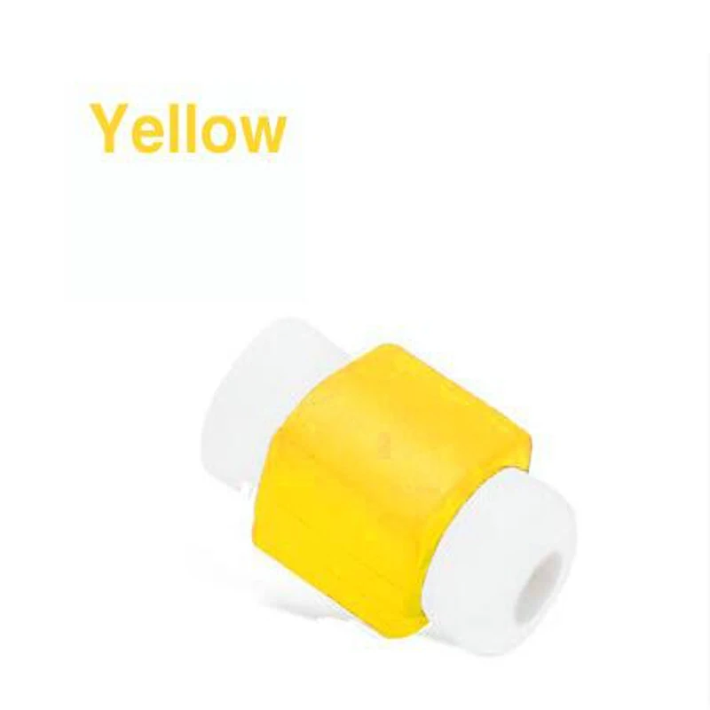 Yellow Dehyaton кабель протектор линии передачи данных цвета шнур протектор защитный чехол длинный размер кабель Winder чехол для iPhone usb зарядки - Цвет: Yellow