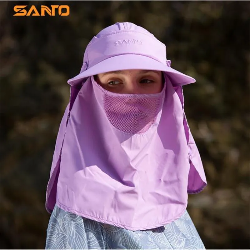 Outdoor Sports Cap Santo M-49 Cycling Mountaineering Sun Hat Women UV-protection Sunshade Cap Adjustable Quick Dry Hat