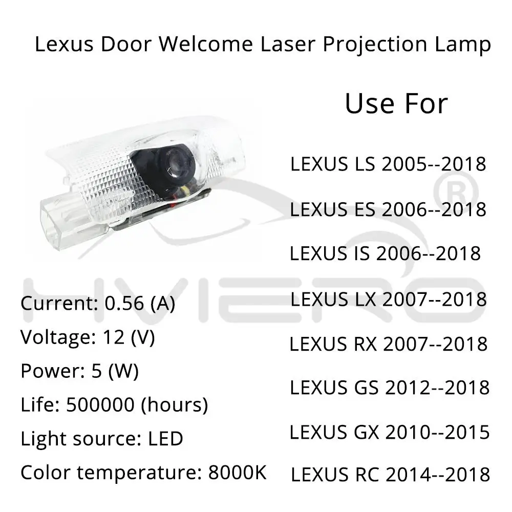 2X Авто Добро пожаловать логотип лампа проекционный проектор Дверь свет для Lexus LS ES IS LX RX GS GX RC лазерная лампа DC 12 В автомобильный Стайлинг