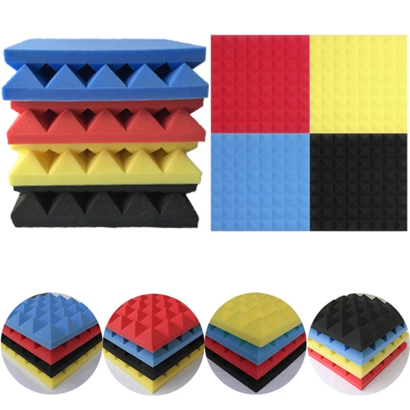 

50x50cmx5.5cm Acoustic Soundproof Sound Stop Absorption Pyramid Studio Foam