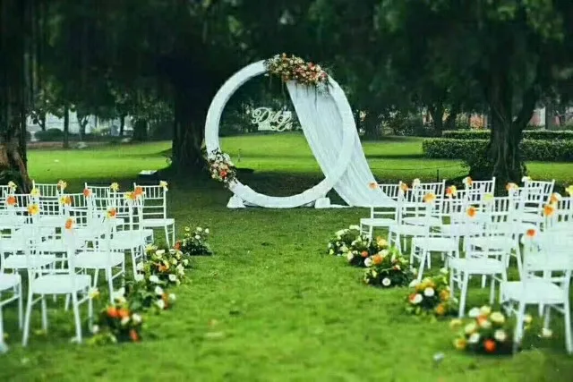 

Wedding background large size wreath frame Bridal Large Iron Round Ring Arches Frame Background Decoration Flower Door Frame