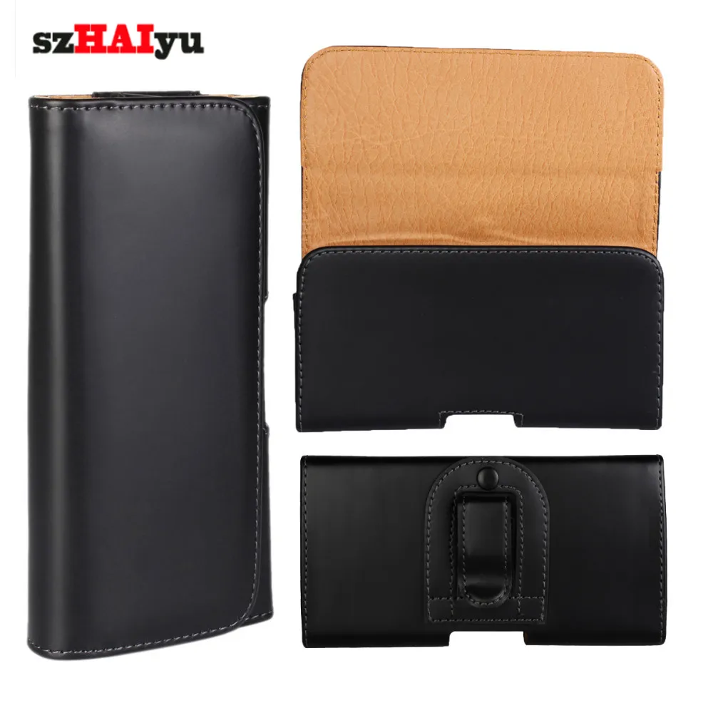 szHAIyu 4 Sizes Luxury Universal Belt Clip Flip Leather Pouch Case For Blackberry Z30 All Phone Black Bag 2 Styles | Мобильные
