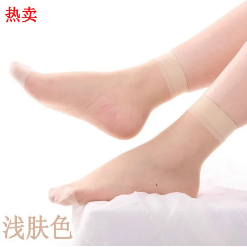 

5 Pairs Socks 2018 Fashion Women's Socks Crystal Thin Transparent Thin Short Silk Socks Girl Women In Summer Sokken Vrouwen