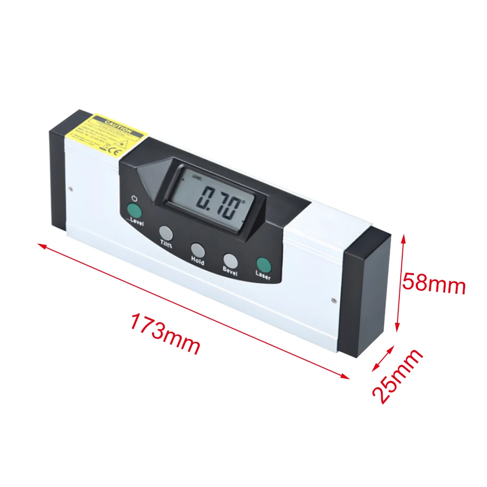 

Mini Laser Level Spirit Level Degree Upright Inclinometer Protractor Ruler 150/225mm Digital Spirit Level Digital Angle Finder