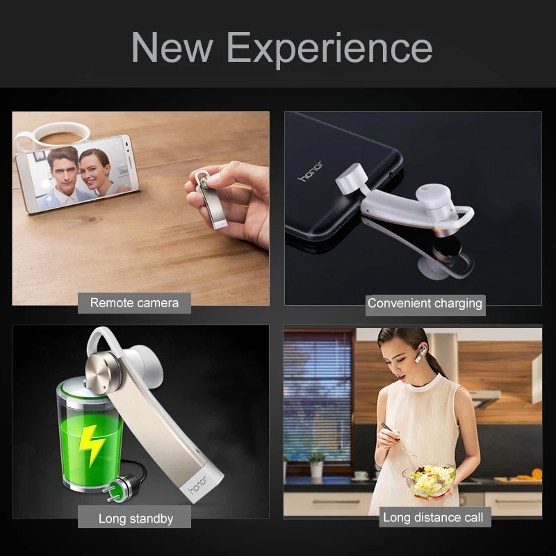 Новые наушники Huawei Honor AM07 с Bluetooth 4 1 литий полимерный аккумулятор CVC