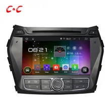 1024×600 Quad Core 5.1.1 Car DVD Player for Hyundai IX45 Santa Fe with GPS Built-in WiFi DVR, Mirror Link SWC BT+Free TWO GIFTS