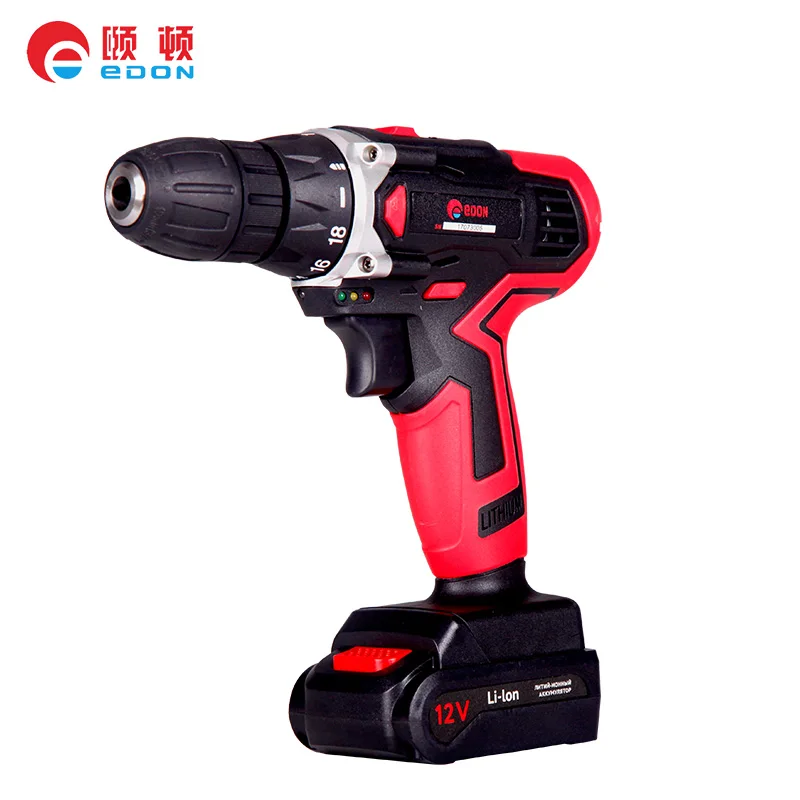 EDON 12V Household Cordless Drill Lithium Li ion Battery Electric Drill