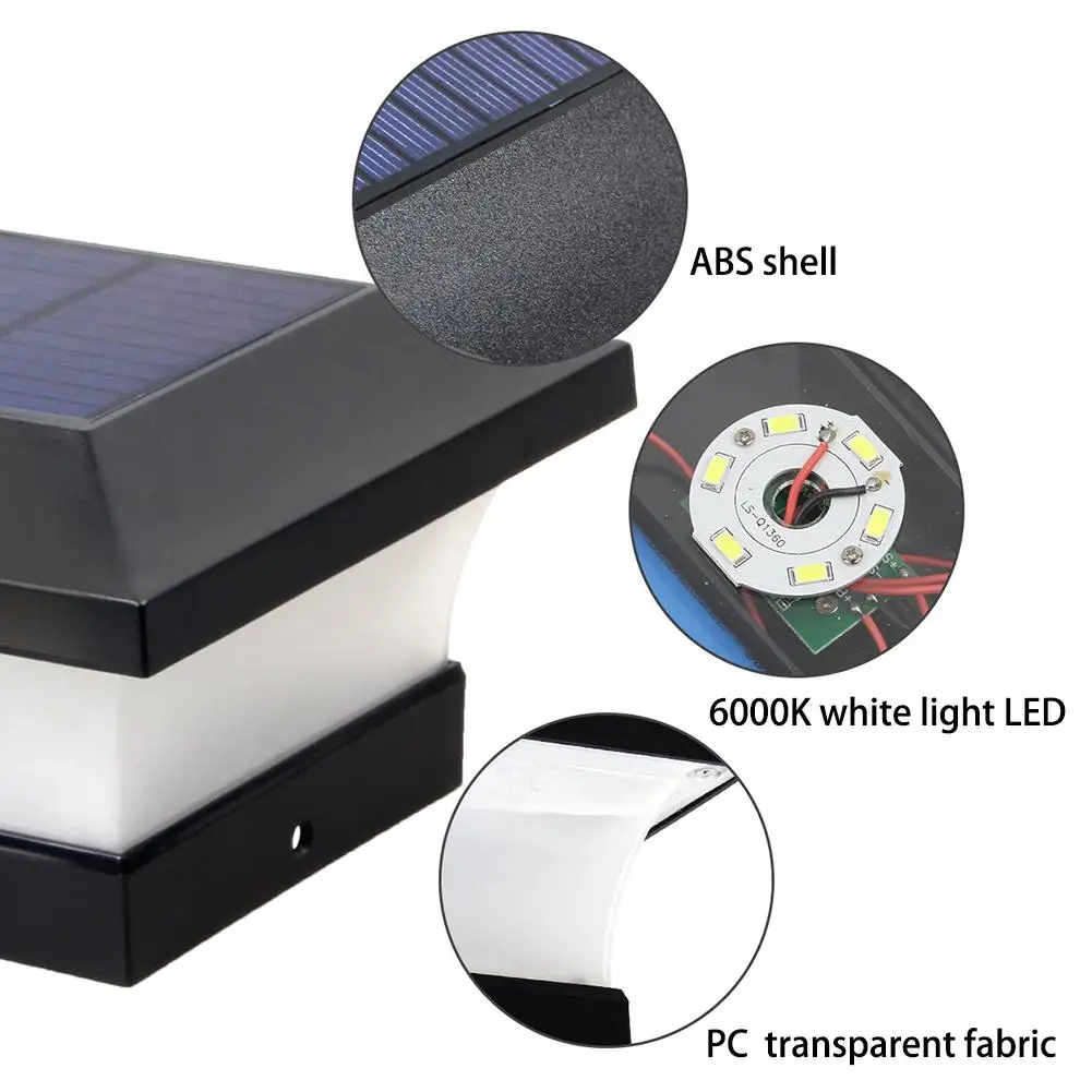 Подвесная солнечная батарея пейзаж лампа сад пост крышка лампы 28 светодиодов Водонепроницаемый Открытый колонна Путь Палуба квадратный Декор интеллектуальный свет