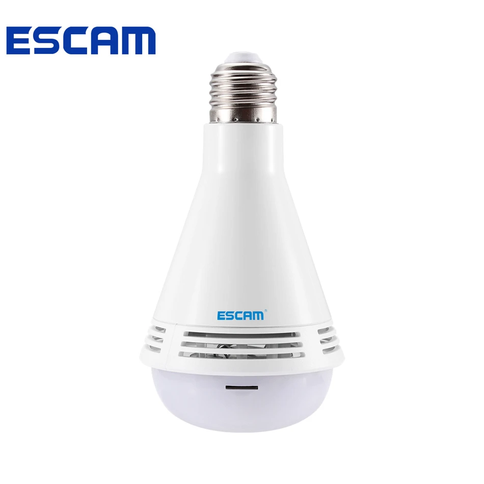 

ESCAM QP137 IP Camera WiFi 2MP HD 1080P 360 Degree Panoramic bluetooth Speaker Bulb Light Security Camera Support 128G TF Card
