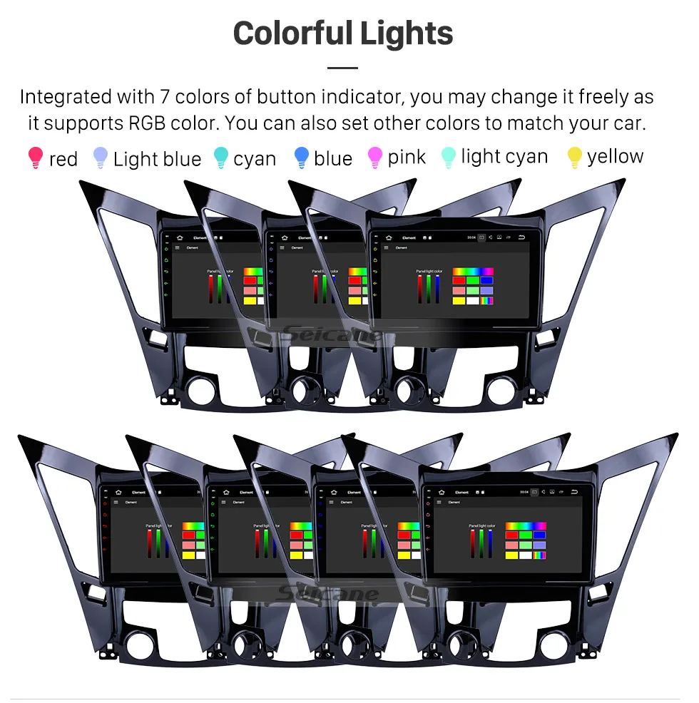 Clearance Seicane Navi 1Din 9" HD Android 9.0 GPS Car Radio For HYUNDAI Sonata i40 i45 2011 2012-2015 Multimedia Player Stereo Head Unit 17