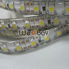 Белый водить, водонепроницаемый гибкие светодиодные полосы, 600 шт. 3528 LED гибкая, 5 метров в рулоне, fpcb ширина 8 мм, WF-12W120D-3508