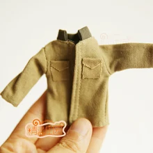 1/12 Масштаб Кукольный домик Миниатюрный 1:12 Кукла мини ручной работы бежевый человек пальто куртка для куклы аксессуары