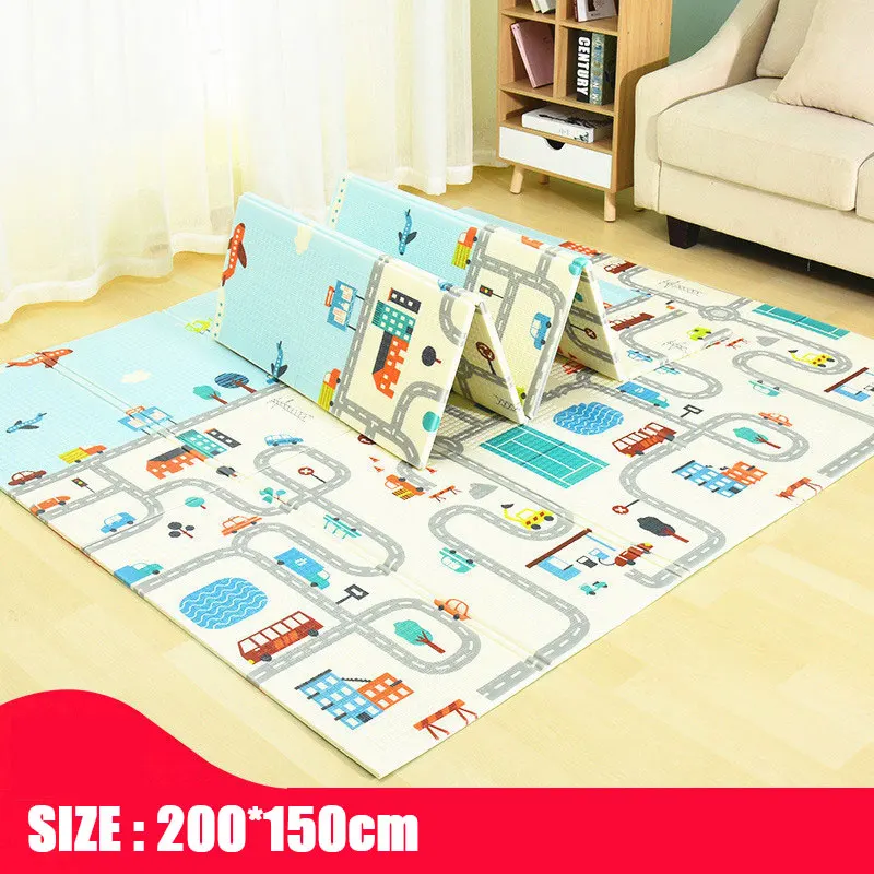 Baby Play Mat Xpe Puzzle 200CM X150CM X1CM Developing Mat for Children Baby Room Crawling Pad Foldable Mat for Children Carpet