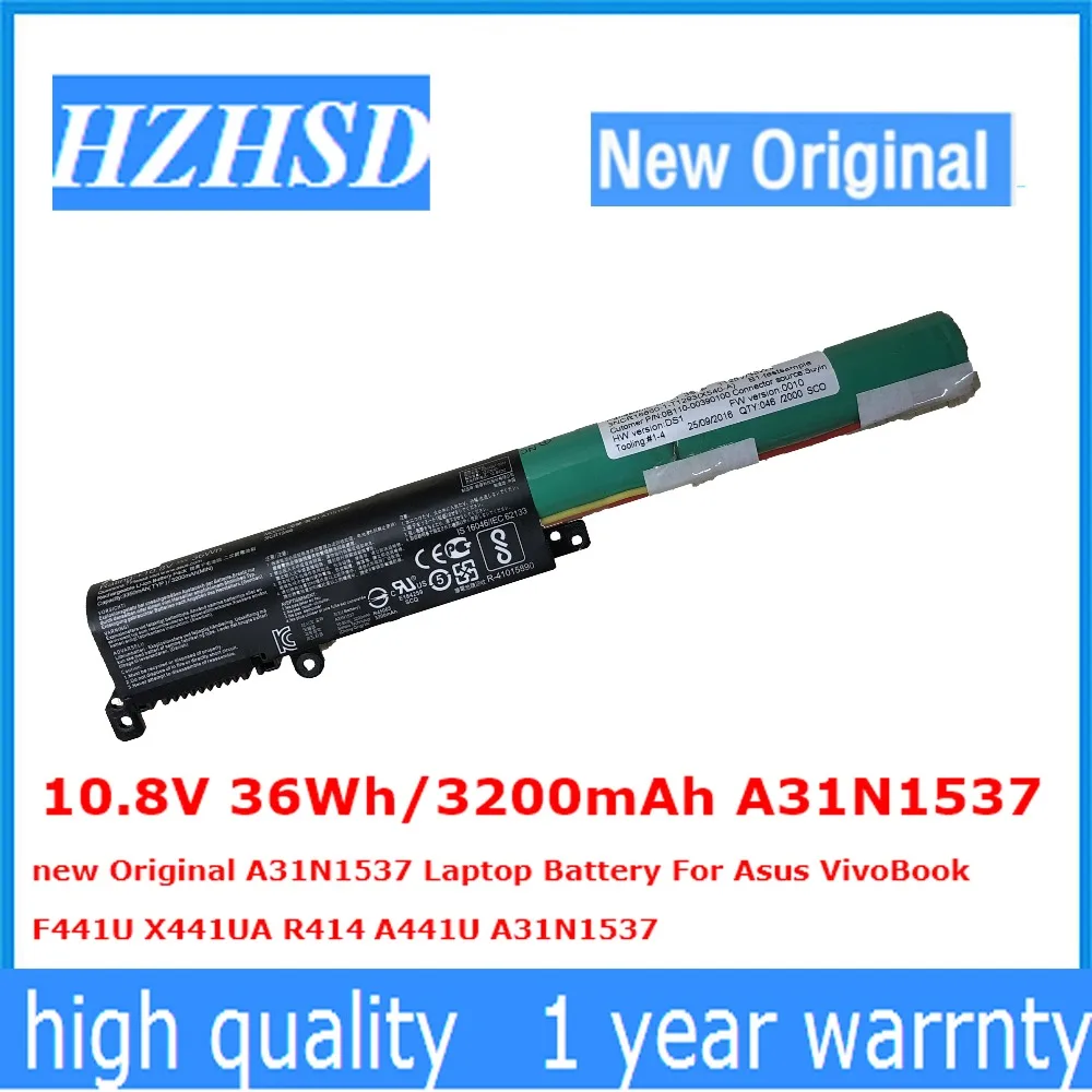 10.8V 36Wh/3200mAh A31N1537 new Original A31N1537 Laptop Battery For Asus VivoBook F441U X441UA R414 A441U