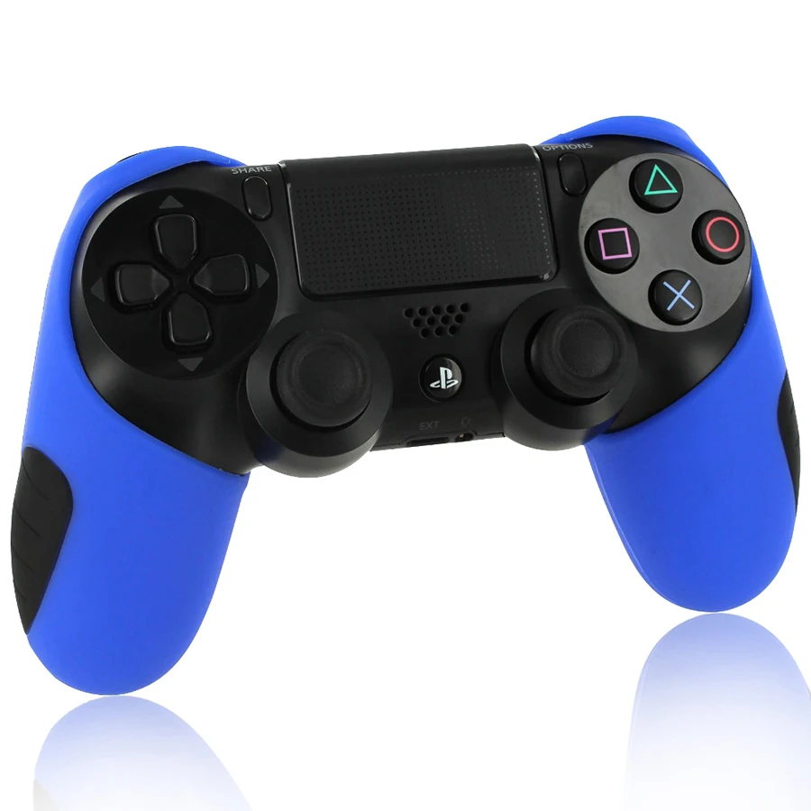 Противоскользящий силиконовый чехол для PS4 контроллера защитный геймпад кожи джойстик протектор+ 8 шт. рукоятка пальца чехол