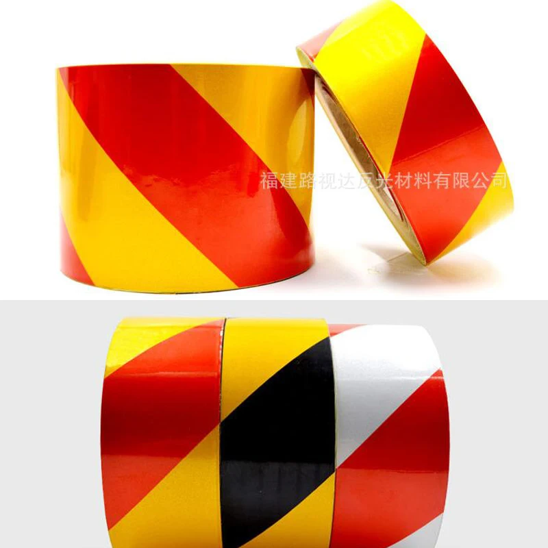 10cm X 10m Self-Adhesive PET Reflective Sticker Warning Strip Decal corrosion resistance