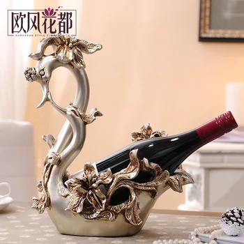 

The art of Swan wine shelf wine ornaments Wine cup holder Home Furnishing gift Home Furnishing European decor