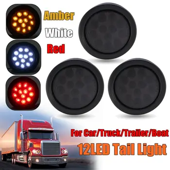 

4" Smoked BackTrailer/Boat Reverse Indicator Led Tail Light Marker Trailer Lights for Car Truck Vhicles Tail Light Warning Lamp