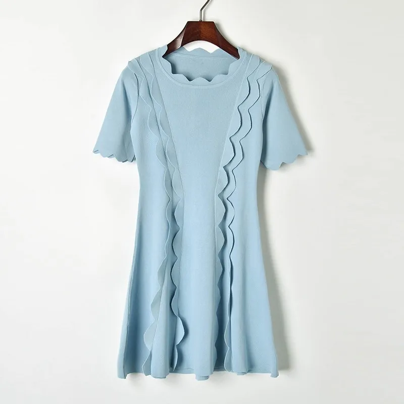 Новинка весны и лета, кружевное платье трапециевидной формы, женское платье, J90201, шелк льда, вязание, культивировать мораль