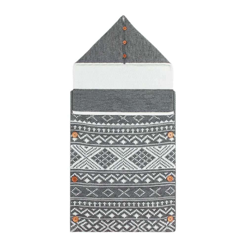 

Spring Envelopes For Newborns Baby Stroller Sleep Sacks Autumn Knitted Bebes Infantil Sleeping Bags Button Up Swaddle Wrapper