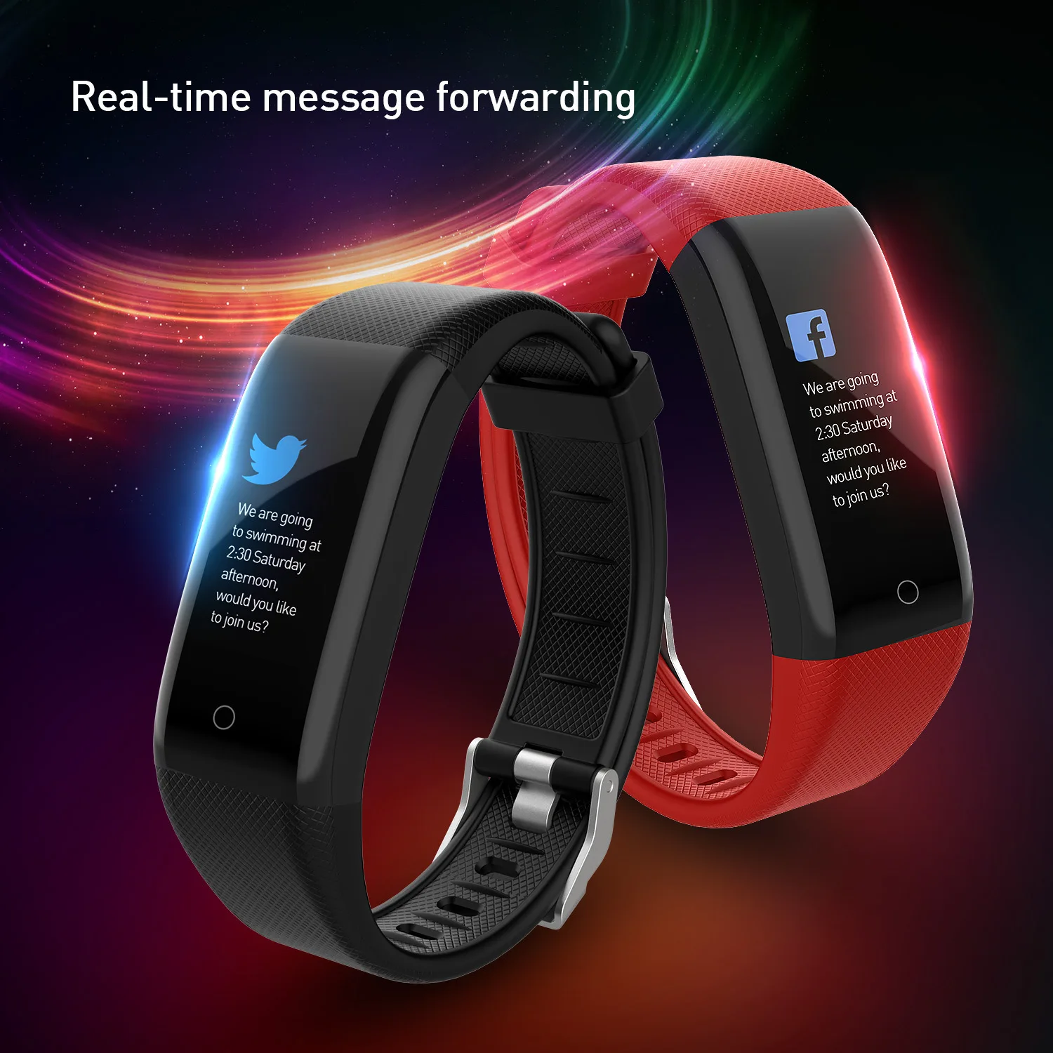 

T10Sports Smart bracelet IP68 Waterproof Swimming Multi-function Heart Rate Monitor Smart Band