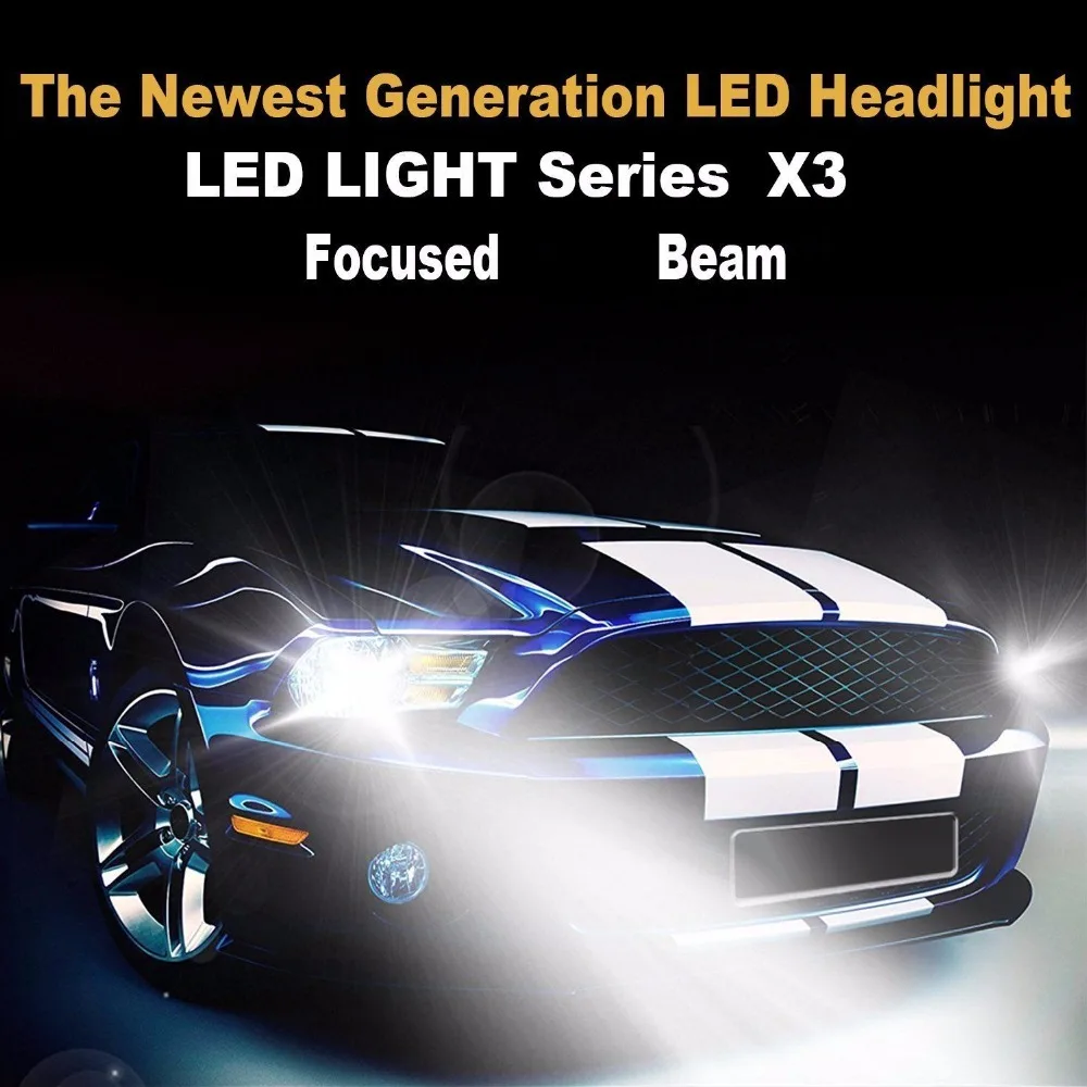 Лампы головного света 50 Вт 6500 лм 8000k 9005 k H1 H3 H4 H7 H11 9006 |Передние LED-фары для авто| |