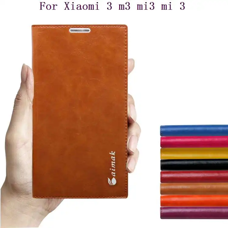 Xiaomi Mi3 Phone Cases Luxury 100 Genuine Leather Fashion Book Style Case For Xiaomi 3 m3
