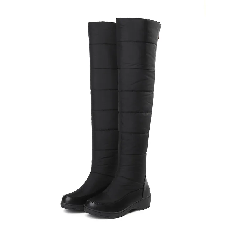 MORAZORA Fashion winter keep warm plush snow boots down over the knee boots footwear platform thigh high fur winter women