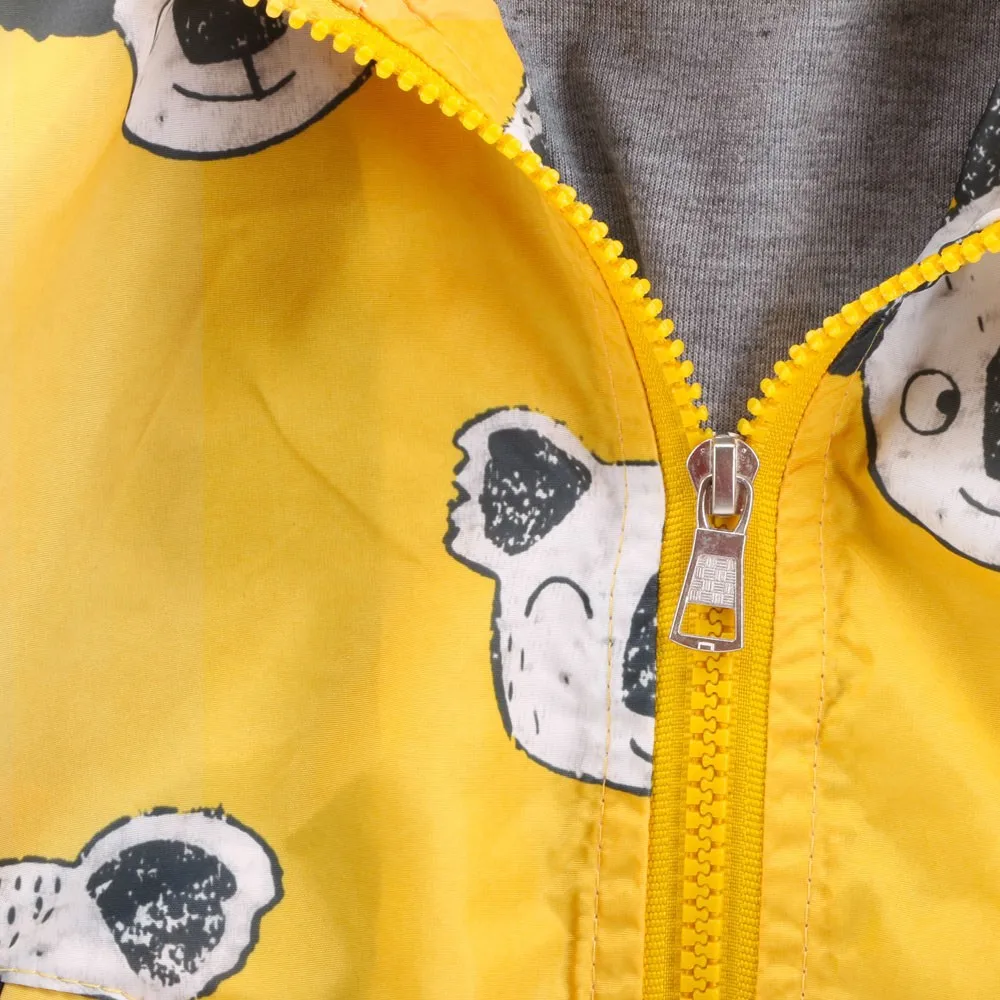 Детское пальто для малышей; осенняя куртка; Верхняя одежда; ветровка с капюшоном «коала»; комплекты для мальчиков; детская одежда; Детский комплект для мальчиков; 0320