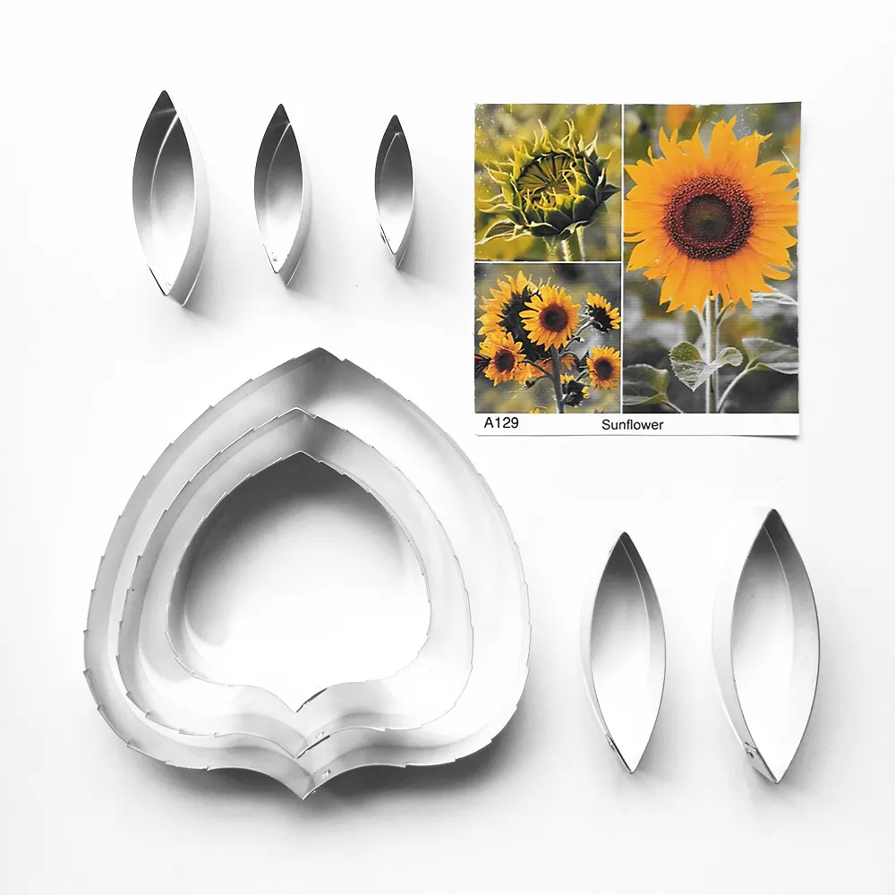 

Sun Petal and Leaf Set Cutters,Clay flower cutters, Sugarcraft cutters, fondant cutter, Clay tools,fondant molds,Sugar paste