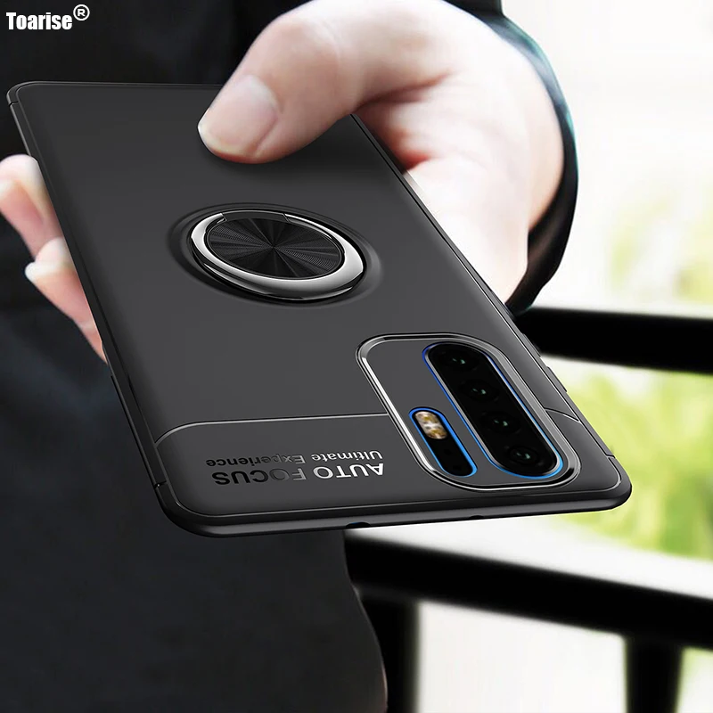 

Toraise For Huawei P30 Pro Case Car Holder Stand Magnetic Bracket Finger Ring TPU Cover Case For Huawei P30 Lite P 30 Coque Capa