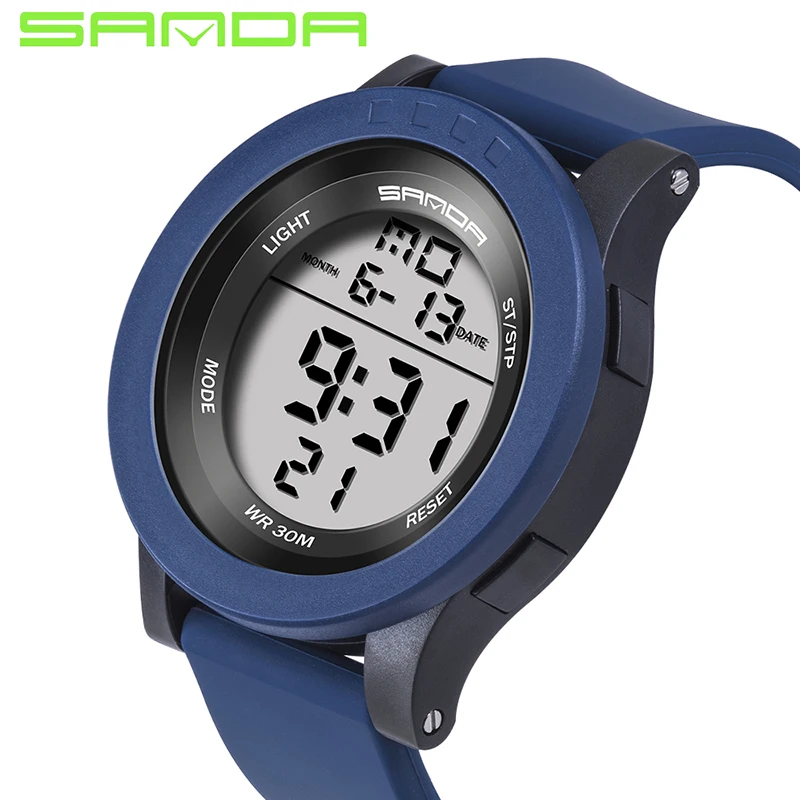 

SANDA Men's Outdoor Military Sport Watches Top Brand Luxury Waterproof LED Digital Watch Rubber Watch Men Relogio Masculino