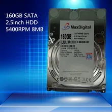 2.5inch HDD 160GB 5400Rpm 8M Buff SATA Internal Hard Disk Drive For Laptop Notebook MaxDigital/MD160GB SATA 2.5inch