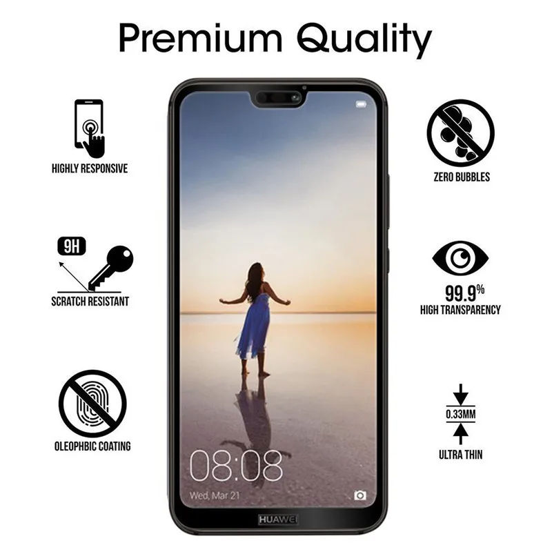 Закаленное стекло для Huawei P20 Lite Защитная пленка экрана P20Lite Защитное стекла